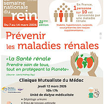 Journée dépistage - Clinique Mutualiste du Médoc Lire la suite : A vos agendas : journée prévention des maladies rénales le 12 mars